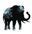 The silhouette of the elephant vector image