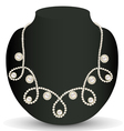 Necklace women for marriage with pearls and precio vector image