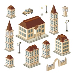 Antique buildings vector image