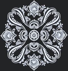 Floral ornament decorative flower and elements vector image