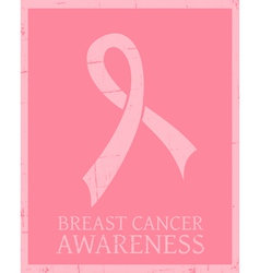Vintage style Breast Cancer Awareness poster vector image