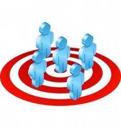 Men and target illustration Men and target illustration vector image