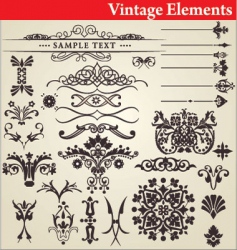 Vintage elements vector image