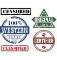 Rubber stamps vector image