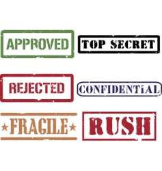 Rubber stamps vector image