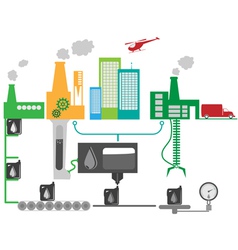 Industrial factory vector image