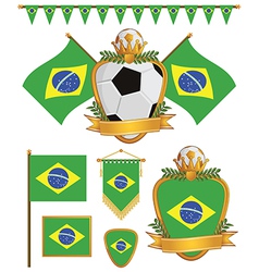Brazil flags vector image