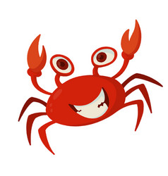 Cartoon crab vector image