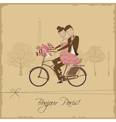 Paris card Paris card vector image