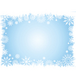 Grunge snowflake border vector image