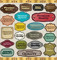Leather Premium Quality labels vector image