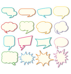 Speech bubble templates on white background vector image