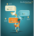 Creative Template with ribbons and banners vector image