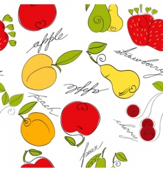 Fruit pattern vector image