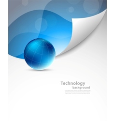 Tech background with sphere vector image