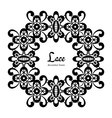 Round lace frame vector image