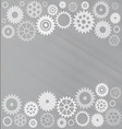 Grey gear background vector image
