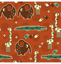 Safari seamless pattern vector image
