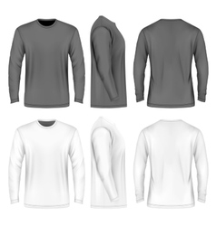 Men long sleeve t-shirt Men long sleeve t-shirt vector image