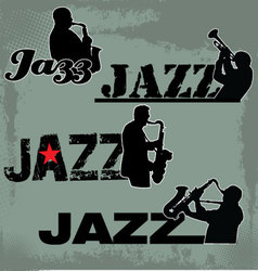 Jazz Music headline vector image