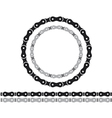 Bicycle chain silhouettes vector image