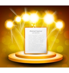Abstract banner on stage vector image
