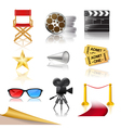Cinema icons vector image