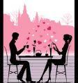 Cafe couple vector image