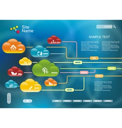 Cloud computing technology connectivity concept vector image
