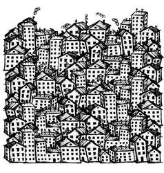 City sketch background for your design vector image