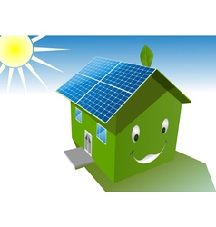 Solar house vector image