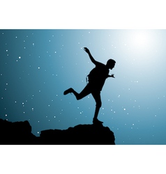 Climber silhouette Climber silhouette vector image