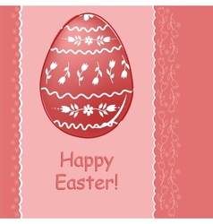 Easter greetings card vector image