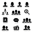 Man woman user icons set vector image