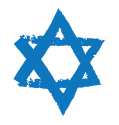Judaic symbol of magen david or david star Judaic symbol of magen david or david star vector image