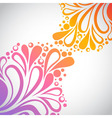 Rainbow floral invitation postcard vector image