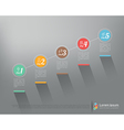 Modern business step by step infographic template vector image