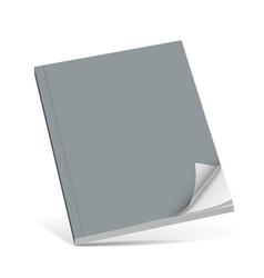 Cover gray book with blank vector image