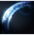 Abstract circular light border with stars vector image