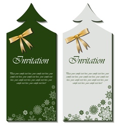 Christmas cards with bow vector image