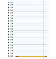 Diary page and pencil vector image