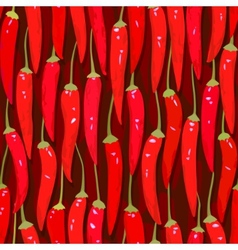 Red cayenne chili pepper seamless vector image