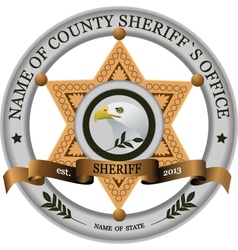 Sheriff badges vector image