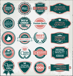 Retro quality labels vector image