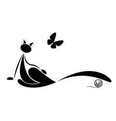 Cat silhouette for your design vector image