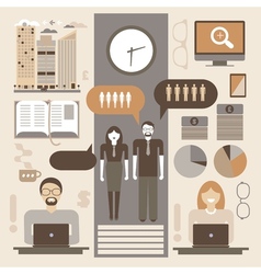 Office infographic vector image