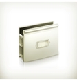 Open card catalog icon vector image