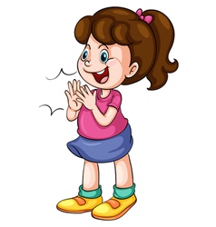 A girl vector image