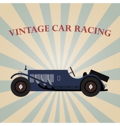 Vintage sport racing car Vintage sport racing car vector image