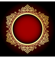 Gold and red frame vector image